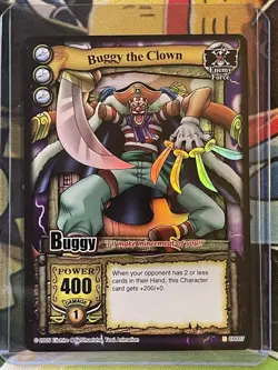 One Piece CCG Buggy the Clown Holofoil R 2005 Vintage English - Image 1