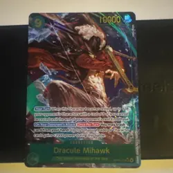 One Piece The Azure Sea's Seven Dracule Mihawk Secret Rare SEC Alt Art #OP14-119 - Image 1