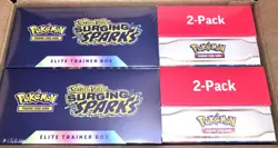 Lot of 2 Pokemon TCG Surging Sparks ETB + Booster Bundle Costco Pack Sealed NEW - Image 2