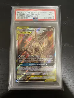 2019 POKEMON ARCEUS DIALGA PALKIA PSA 9 MINT 221 / 236 ALT ART COSMIC ECLIPSE - Image 1