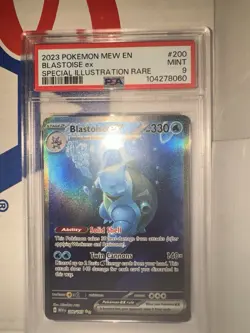 2023 POKEMON MEW EN-151 SPECIAL ILLUSTRATION RARE #200 BLASTOISE EX PSA 9 - Image 2