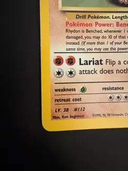 Pokemon Vintage Brock's Rhydon 002/132 Gym Heroes Holo NM - Image 5