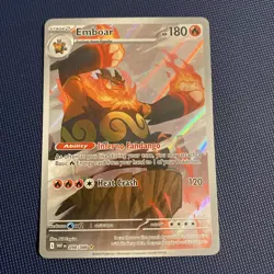 Pokemon TCG Emboar 098/086 SV: White Flare Illustration Rare Near Mint - Image 1
