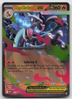 Mega Charizard X ex 029 Holo Promo ME: Mega Evolution Promo Pokemon Holo NM - Image 1