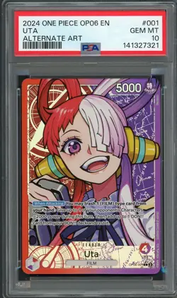 PSA 10 Uta (Alt Art) Wings of the Captain OP06-001 EN One Piece B10 - Image 1