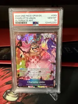 PSA 10 GEM MINT - CHARLOTTE LINLIN ALT ART OP08-069 - One Piece Two Legends - Image 1