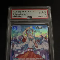 2025 ONE PIECE OP13-CARRYING ON HIS WILL ALTERNATE ART #054 YAMATO PSA 10 - Image 2