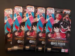 One Piece Op-09 Emperors In The New World Sleeved Booster Pack English Lot Of 5 - Image 1