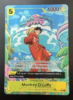 OP07-109 Monkey D. Luffy Treasure Rare (TR) Alternate Alt Art SR English - Image 1