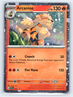 Arcanine 011 SVP Scarlet & Violet Promo Cards Cosmos Holo Pokemon TCG - Image 1