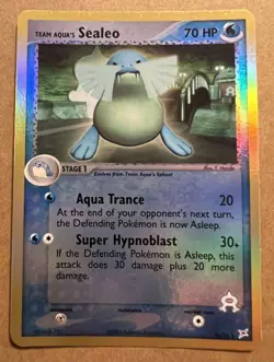 POKEMON EX TEAM MAGMA VS TEAM AQUA SEALEO REVERSE HOLO CARD 16/95 LP - Image 1