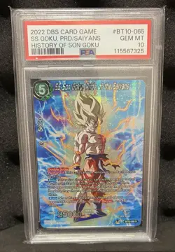 2022 DBS Card Game - SS Son Goku Pride of the Saiyans #BT10-065 Gem Mint PSA 10 - Image 1