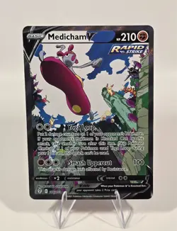 Medicham V 186/203 SWSH: Evolving Skies Holo Alternate Art Pokemon Card - NM - Image 1