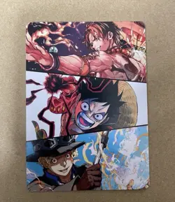 ONE PIECE CCG Promo Shonen Jump April 2025 Art Card Insert Luffy Sabo Ace - Image 1