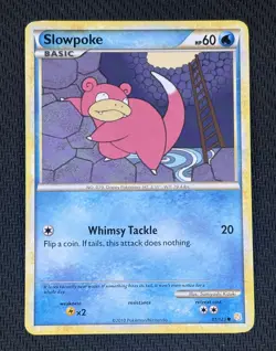 Slowpoke 81/123 Common Heartgold & Soulsilver 2010 - Pokemon Card TCG (NM) - Image 1