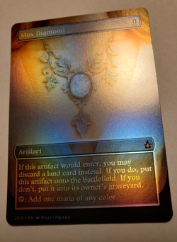Mox Diamond FOIL PROXY Card (FOIL ERROR) with Custom Fantasy Art Design - Image 1