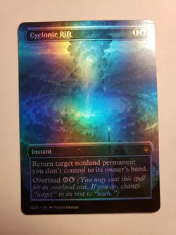Cyclonic Rift FOIL PROXY Card (FOIL ERROR) with Custom Fantasy Art Design - Image 1