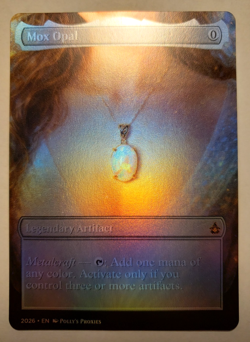 Mox Opal FOIL PROXY Card (FOIL ERROR) with Custom Fantasy Art Design - Image 1