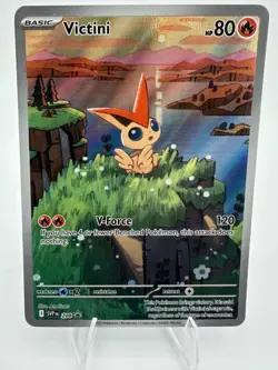Victini SVP 208 Illustration Rare Black Star Promo Black & White Pokemon TCG NM - Image 1