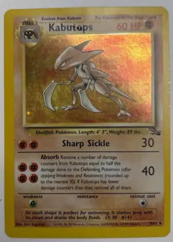 Kabutops 09/62 Fossil Holo Rare Pokemon Card SEE PHOTOS - Image 1
