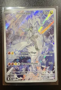 Pokemon TCG N's Reshiram 167/159 Illustration Rare Full Art Holo Card - NM - Image 1