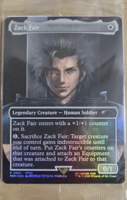Sealed Zack Fair Magic the Gathering MTG Promo Card (FF7 Rebirth Switch 2 Bonus) - Image 1