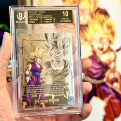 Energy Marker E01-10 Gold Alt Art BGS 10 Black Label DBS Fusion World Card Gohan - Image 1