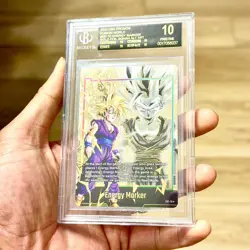 Energy Marker E01-10 Gold Alt Art BGS 10 Black Label DBS Fusion World Card Gohan - Image 3