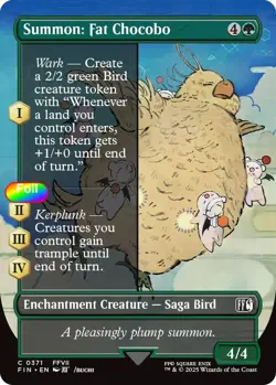 Foil Summon: Fat Chocobo (Borderless) - 371 - NM - FINAL FANTASY - Image 1