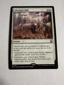 Magic: The Gathering Instant Akroma's Will Akroma's Will Rare Regular - Image 1