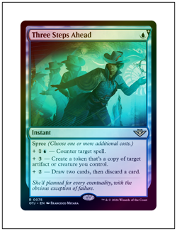 Three Steps Ahead, Foil, Outlaws, Magic the Gathering MTG NM - Image 1