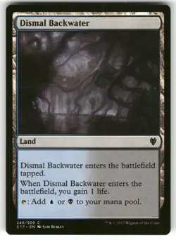 Dismal Backwater 246 Common Commander 2017 Magic: The Gathering Near Mint - Image 1