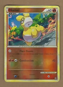 POKEMON NUMEL REVERSE FOIL CARD FREE SHIPPING - Image 1