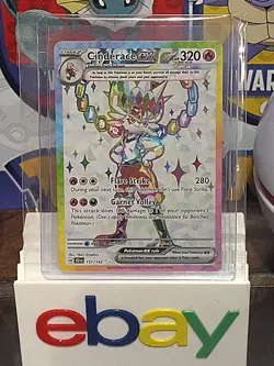 Pokemon Cinderace ex SV07 Stellar Crown Secret Rare EX Tera Holo 157/142 Stage … - Image 4