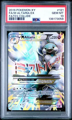 2016 Pokemon XY Fates Collide Full Art/M Altaria Ex #121 PSA 10 - Image 1