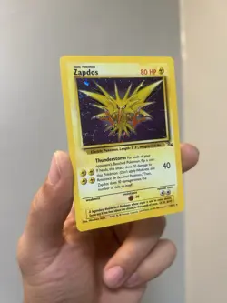 Pokemon TCG Zapdos Fossil Rare Card 15/62 Cosmos Holo 🌀 Swirl 🌀NM WOTC Vintage - Image 4