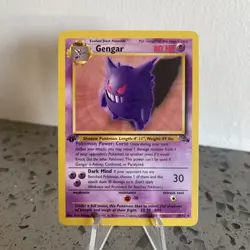 NM/LP Pokemon TCG Gengar 20/62 Fossil 1st First Edition Non Holo Rare Card - Image 1