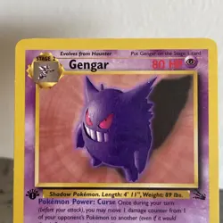 NM/LP Pokemon TCG Gengar 20/62 Fossil 1st First Edition Non Holo Rare Card - Image 2