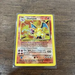 Charizard 4/102 Base Set Unlimited Holo Rare Pokemon Card WOTC Vintage - Image 1