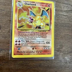 Charizard 4/102 Base Set Unlimited Holo Rare Pokemon Card WOTC Vintage - Image 3