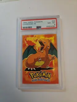 1999 Topps Pokemon - Charizard #6 - #E6 NM - MT Graded PSA 8 - Image 1