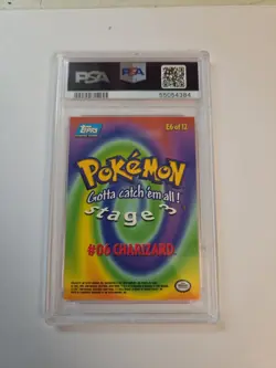 1999 Topps Pokemon - Charizard #6 - #E6 NM - MT Graded PSA 8 - Image 2