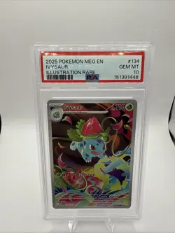 Pokemon Ivysaur 134/132 Me01: Mega Evolution Rare Holo 2025 PSA 10 - Image 1