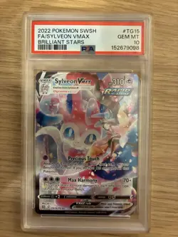 Pokemon Sylveon VMAX Brilliant Stars Trainer Gallery Full Art #TG15 PSA 10 - Image 1