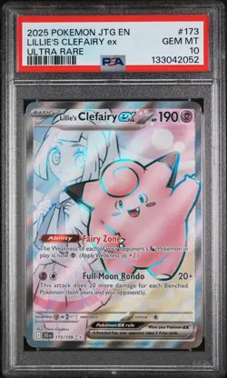 Lillie'S Clefairy Ex Pokemon Jtg En-Journey Together 173 NM PSA 10 - Image 1
