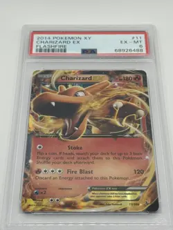 2014 Pokemon XY - Flashfire Charizard EX #11.1 PSA 6 2f4 - Image 1