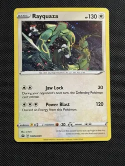 Pokemon TCG Rayquaza - SWSH029 Sword & Shield Black Star Promo NM DOUBLE SWIRL 3 - Image 1