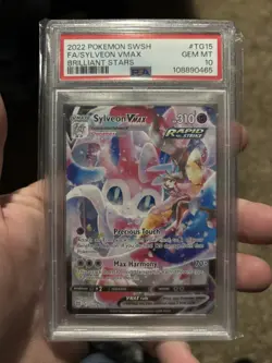 Pokemon TCG Sylveon Vmax Brilliant Stars TG15 Trainer Gallery PSA 10 GEM MINT - Image 1