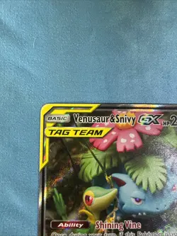 Pokemon Venusaur & Snivy GX SM229 Ultra Rare Sun & Moon Promo Tag Team - Image 3