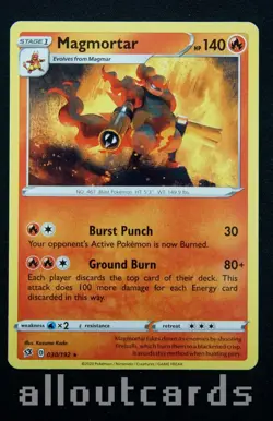 2020 Pokemon Rebel Clash Magmortar 030/192 NM/M - Image 1